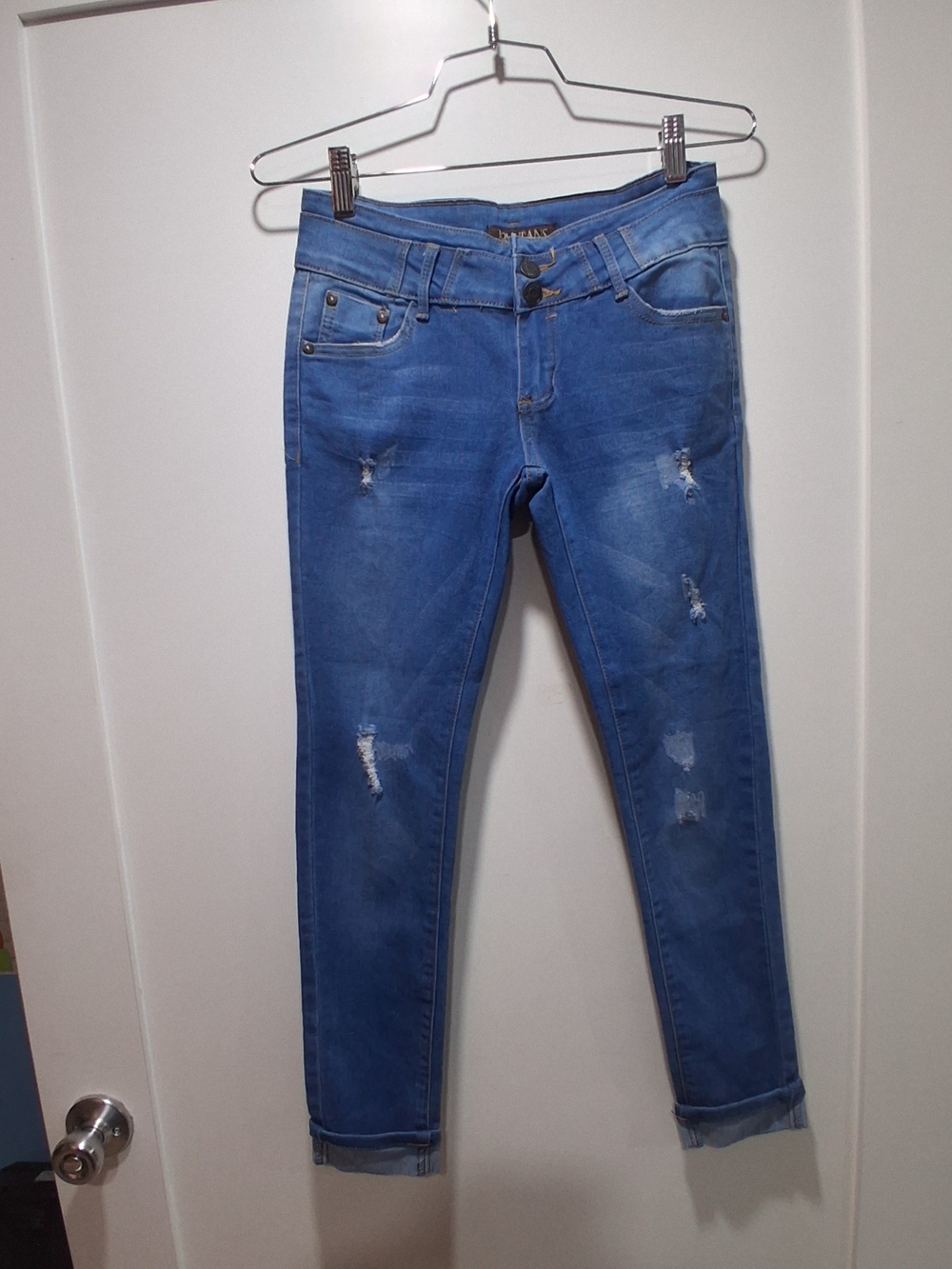 ABM Stretchy Blue Distressed Jeans S